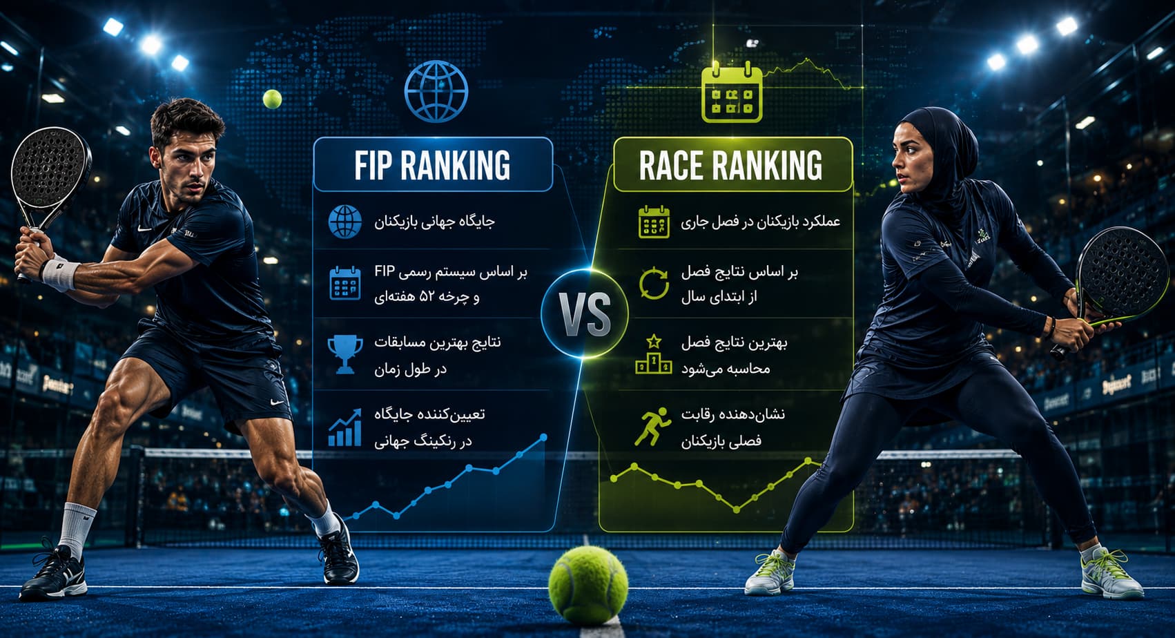 تفاوت FIP Ranking و Race Ranking در پدل چیست؟