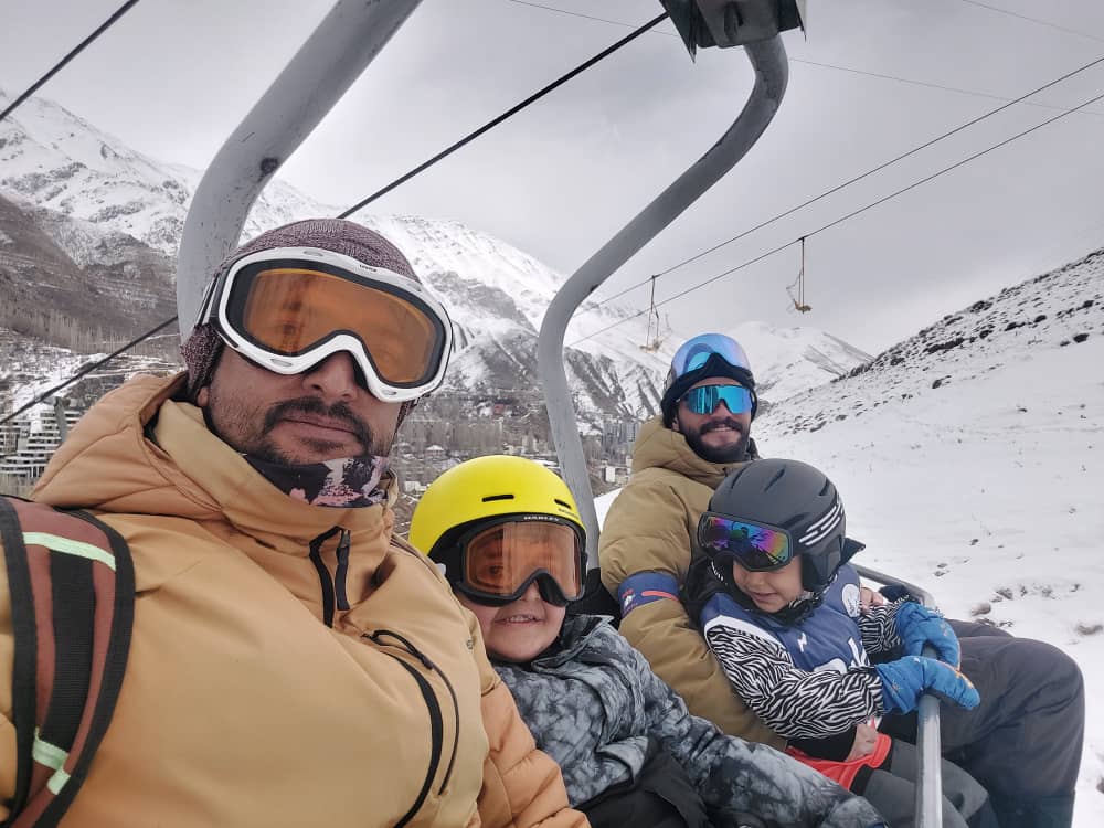 آموزش اسکی برف توسط محسن رجبی